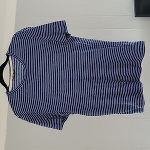 Michael Kors Men's Linen T-Shirt Stripes Nautical Classic